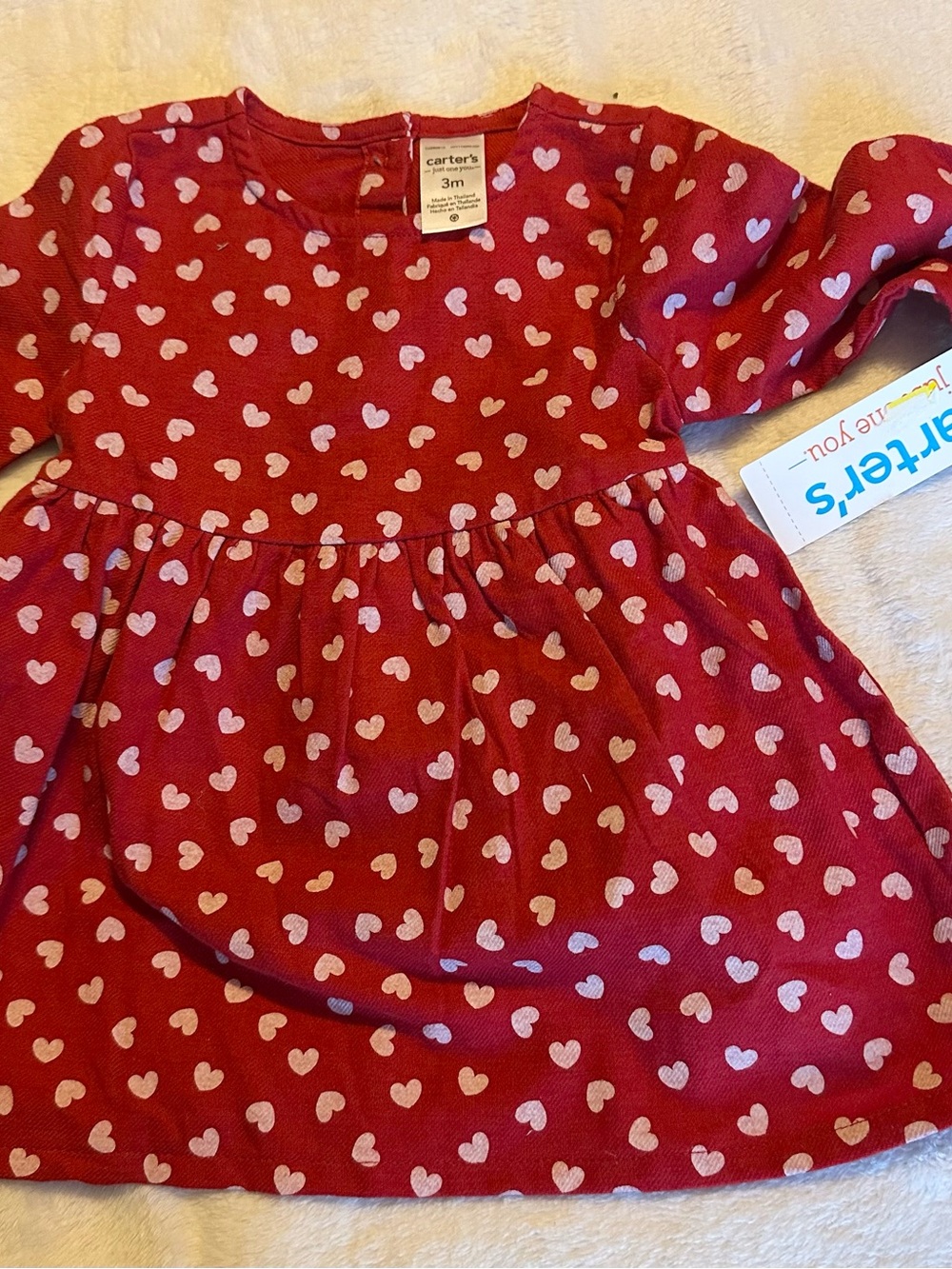 Carter's Red Dress with Pink Heart Print